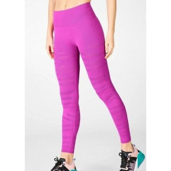 Fabletics Pants - Fabletics Sculptknit Seamless Zebra Cut Workout Custom Length Leggings Xsmall Pk